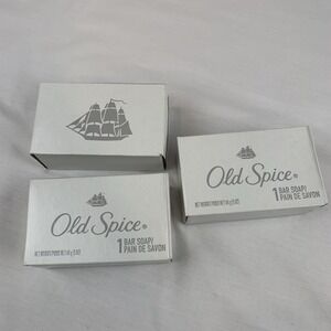 Vintage Old Spice Deodorant Bar Soap Lot of 3 SEALED NOS